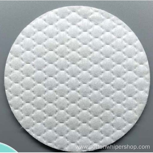 Round cosmetic makeup cotton pad with pattern